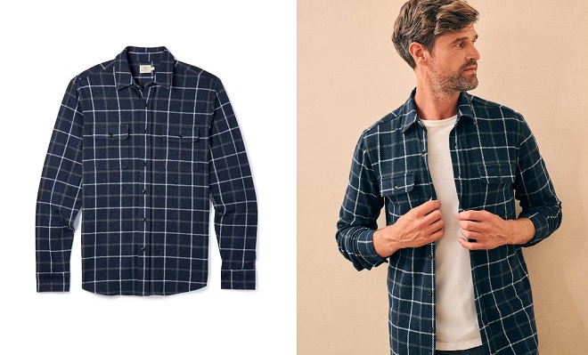 Father's Day Gift Guide - Faherty Legend Sweater Flannel Shirt