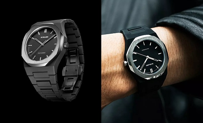 D1 Milano Space Grey Polycarbon Watch 