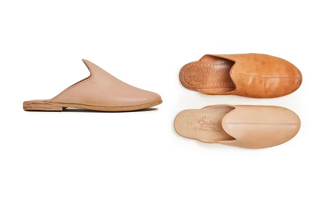 Sabah Baba Leather Slip On Mule